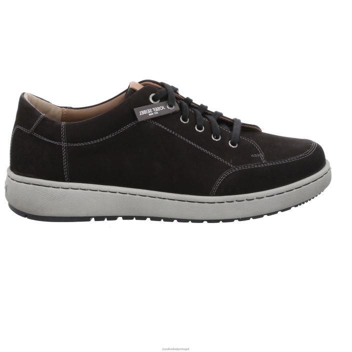 homens Josef Seibel davi 03 sapatos de academia nubuck preto DT4BN301