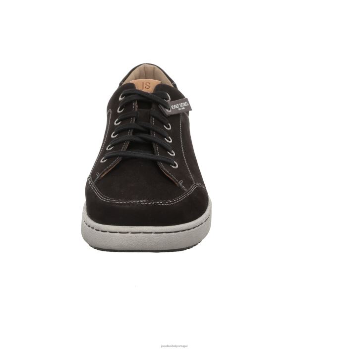 homens Josef Seibel davi 03 sapatos de academia nubuck preto DT4BN301