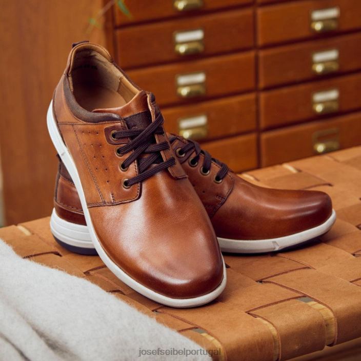homens Josef Seibel enrico 13 sapatos de academia conhaque DT4BN303