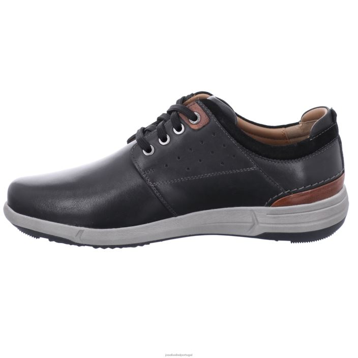 homens Josef Seibel enrico 13 sapatos de academia preto DT4BN304