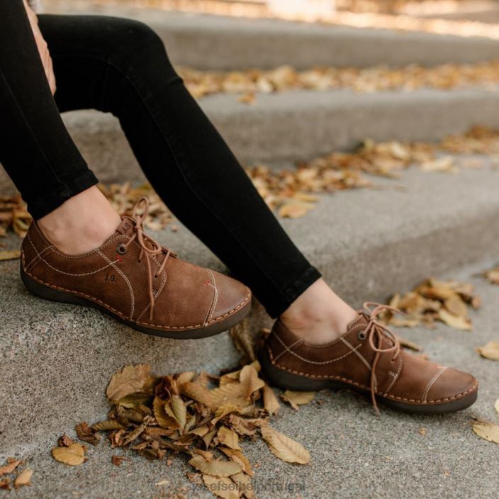 mulheres Josef Seibel fergey 20 Amarrar os sapatos castanha DT4BN20