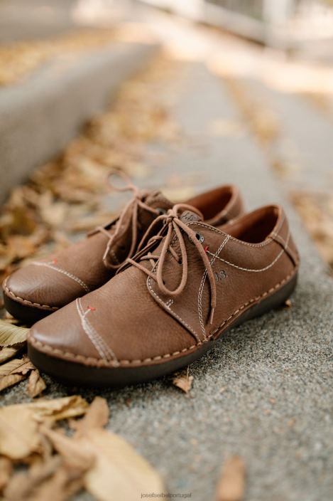 mulheres Josef Seibel fergey 20 Amarrar os sapatos castanha DT4BN20