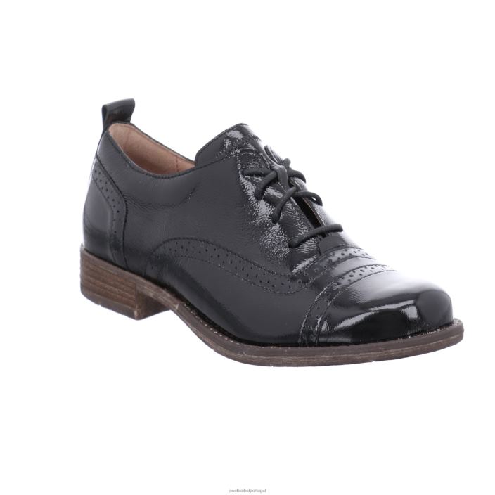 mulheres Josef Seibel siena 73 Amarrar os sapatos patente negra DT4BN184