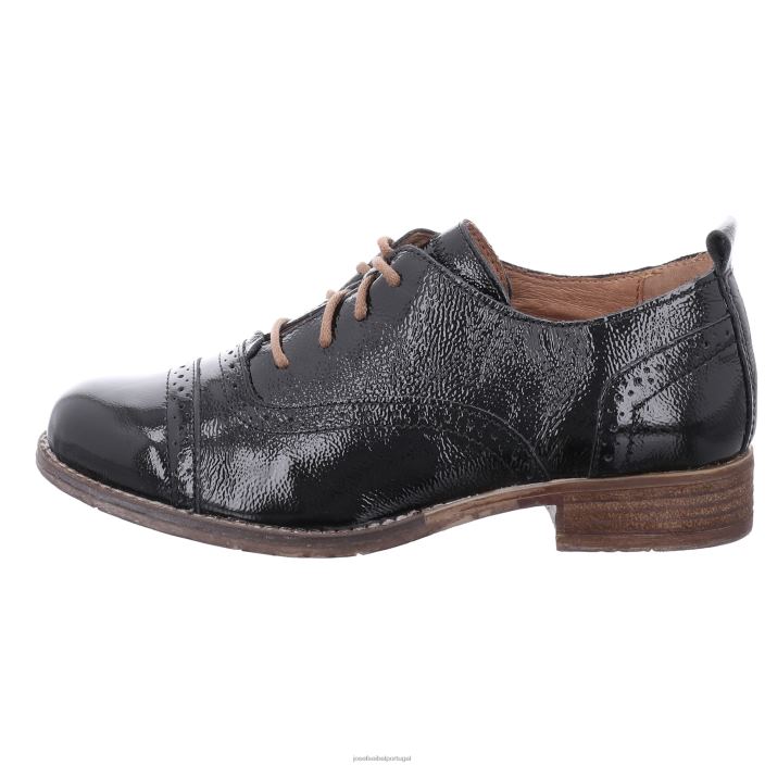 mulheres Josef Seibel siena 73 Amarrar os sapatos patente negra DT4BN184