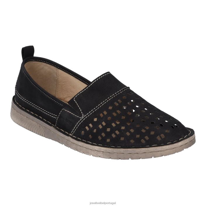 mulheres Josef Seibel namorada 27 sapatos sem cadarço preto DT4BN190