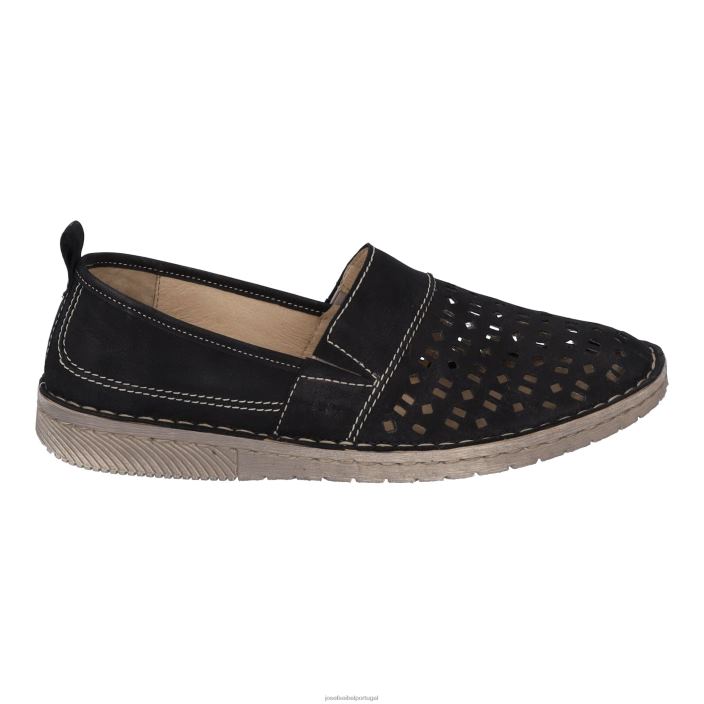 mulheres Josef Seibel namorada 27 sapatos sem cadarço preto DT4BN190