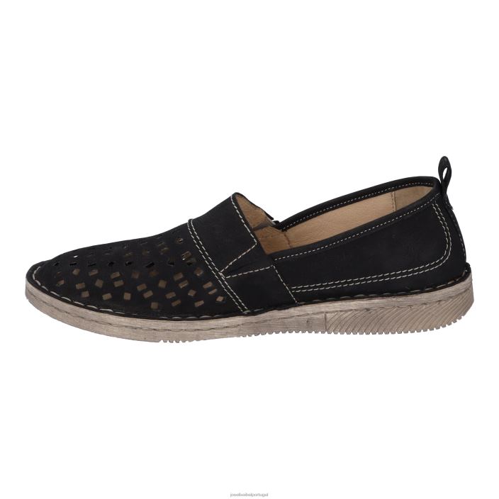 mulheres Josef Seibel namorada 27 sapatos sem cadarço preto DT4BN190